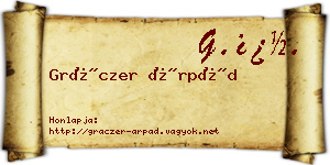 Gráczer Árpád névjegykártya