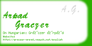 arpad graczer business card
